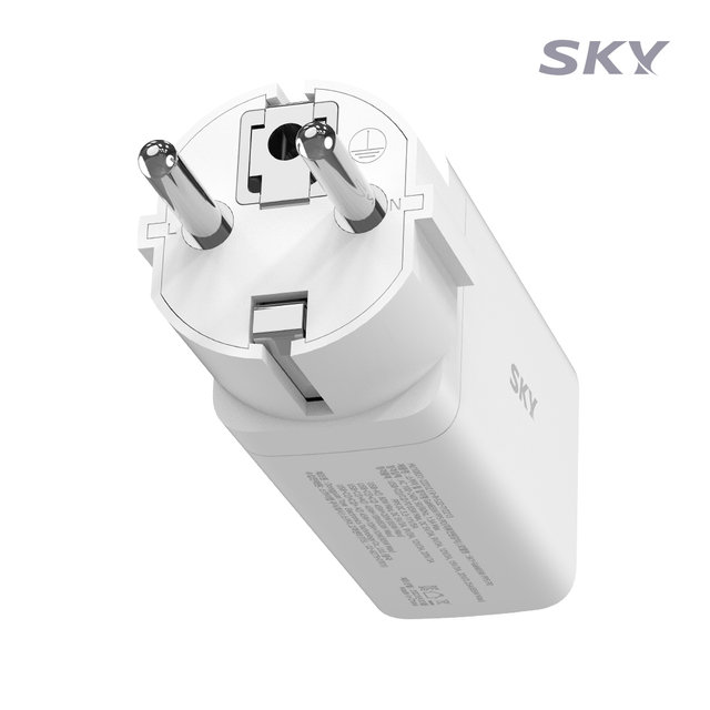 [케이블 세트] 스카이 필 접지 GaN 65W PD PPS 3포트 멀티 초고속 충전기+CtoC 60W 고속 충전 케이블 USB C타입 아이폰 맥북 아이패드 고속 어댑터