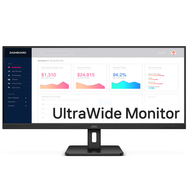 알파스캔 AOC U34E2M 울트라와이드 WQHD 100 시력보호 무결점