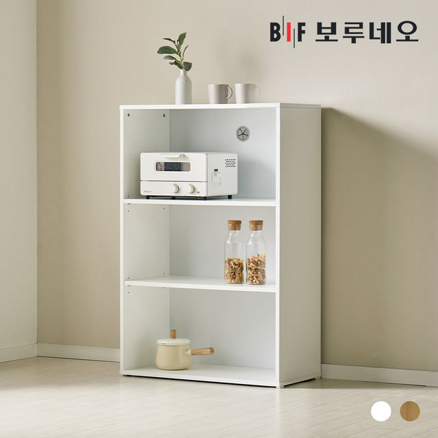 키첸 800 3단 오픈 주방 수납장 깊은