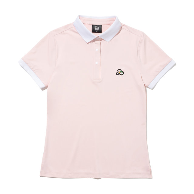 YOKO 카라넥 포인트 여성 반팔 티셔츠 [ROSE PINK]