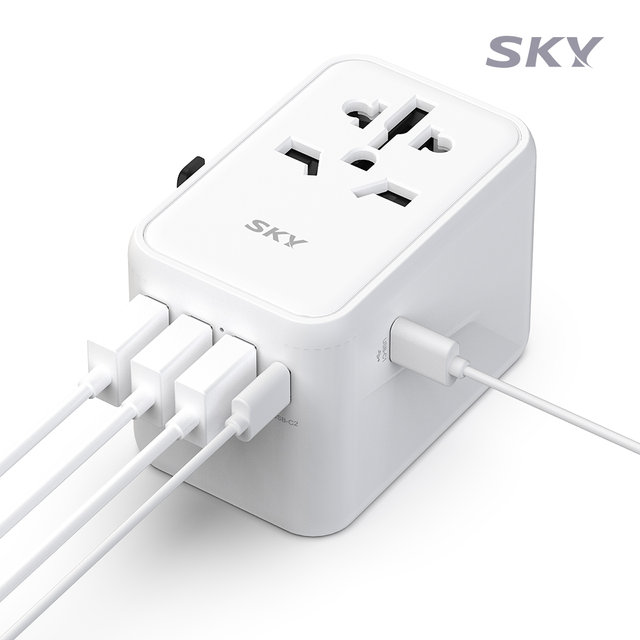 [임직원] 스카이 필 45W USB-PD 여행용 올인원 해외 멀티플러그 5포트 고속 어  