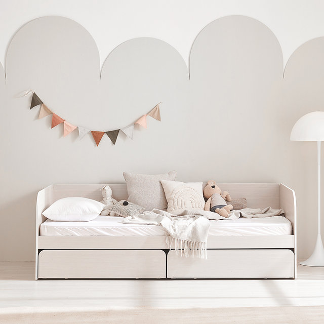 [비밀특가] 뉴피터 E0등급 저상형 슬라이딩 데이베드 수납침대 S 7존포켓+가드