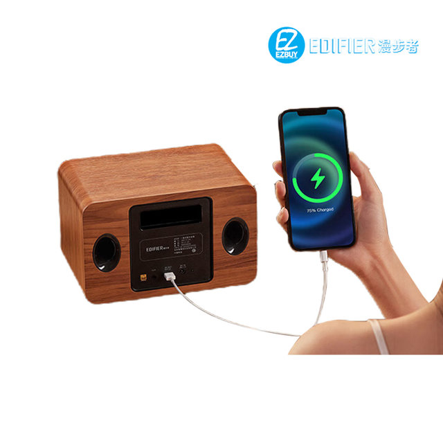 [해외직구]  Edifier 에디파이어 M330 휴대용 블루투스 스피커 나무 우드 인테리어