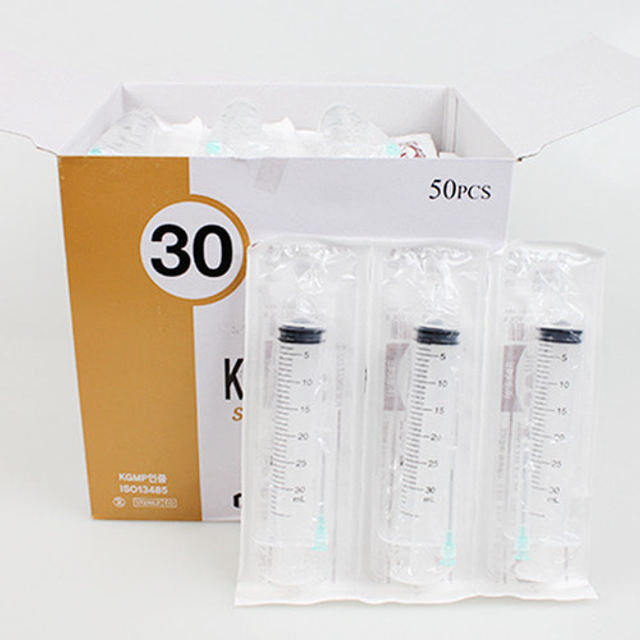한국백신 일회용 멸균 주사기 30cc (18g x 38mm) 50개 - 30ml