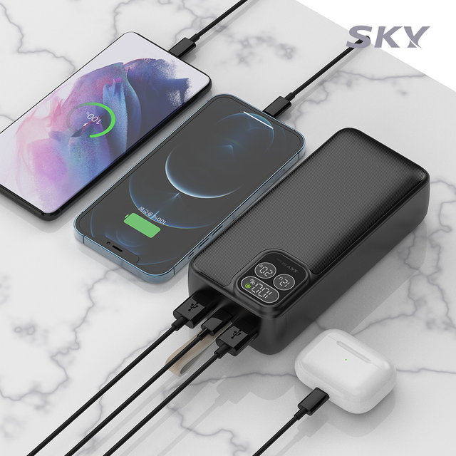 스카이 필 22.5W 고속 충전 LCD잔량표시 30000mAh 대용량 보조배터리 PD30 USB C타입 갤럭시 아이폰 캠핑 차박