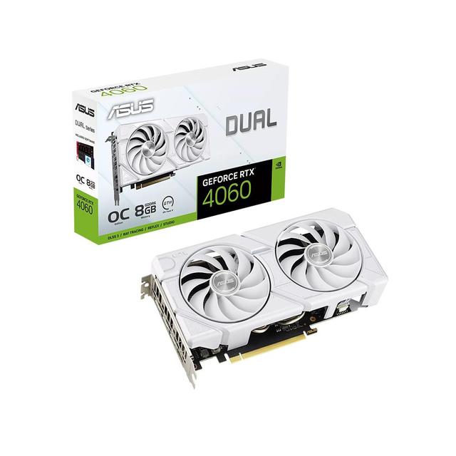 ASUS DUAL 지포스 RTX 4060 O8G EVO OC D6 8GB White 인텍앤컴퍼니 [공인