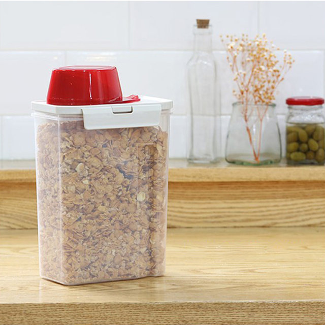 잡곡 쌀 보관통 2kg 2개 밀폐용기 냉장고쌀통 시리얼통
