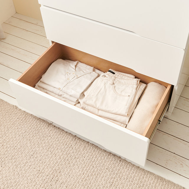 라엘 높은 서랍장 5단 옷정리 드레스룸 화이트 틈새 옷서랍 수납 800