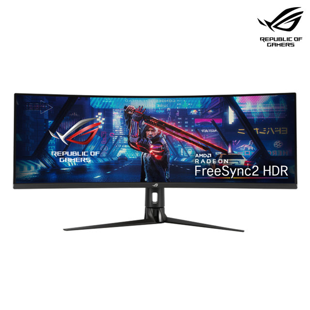 ASUS ROG STRIX XG49VQ 124Cm(49) 32:9 VA 커브드 1800R 3840x1080 DFHD 144Hz 울트라와이드 게이밍 모니터 