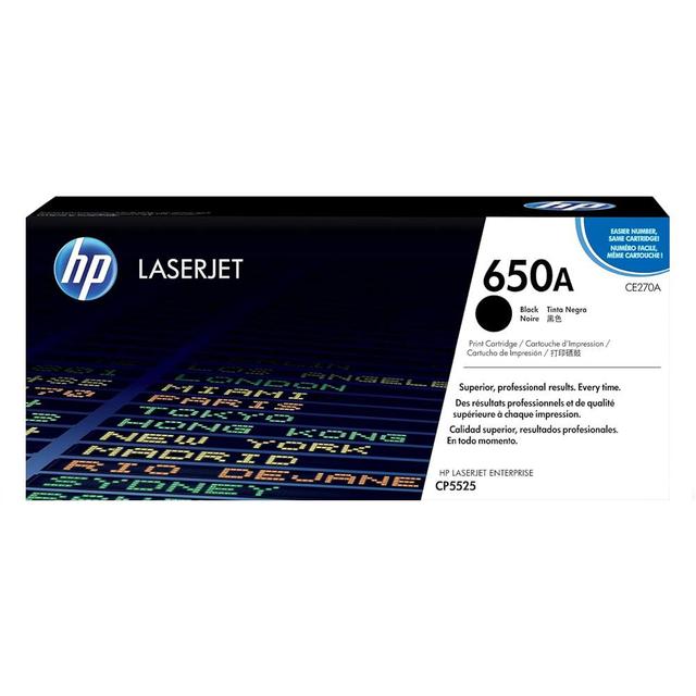 정품 HP No.650A CE270A (정품토너/검정/13,500매)