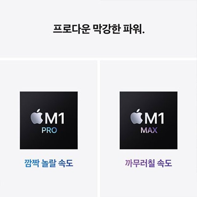 [중급 - 리퍼비시] 2021 맥북프로 14 M1 Pro (CPU 10코어 GPU 16코어), RAM 16GB, SSD 1TB 실버
