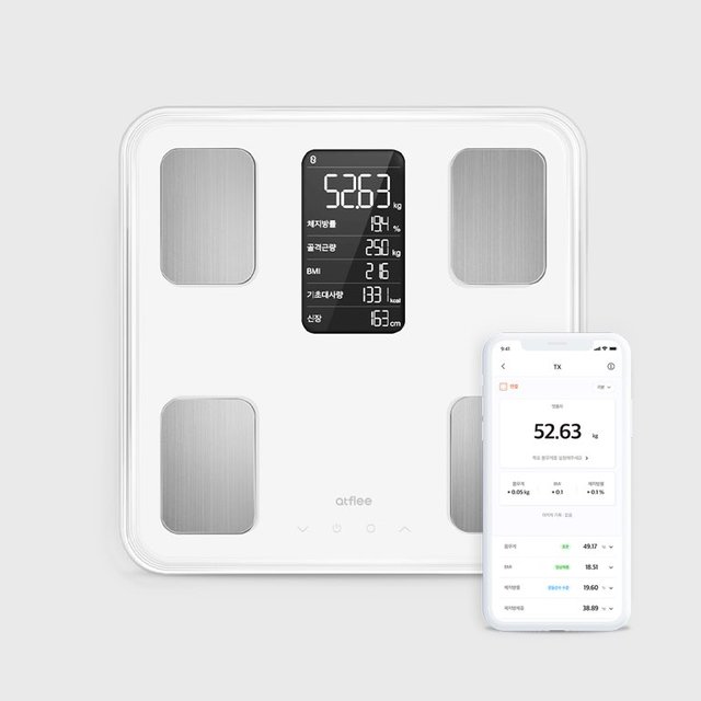 앳플리  TX 스마트 체성분 체중계(화이트)