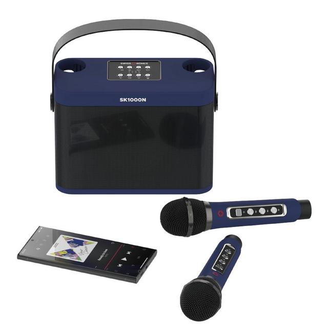 블루투스 듀얼 노래방 무선 마이크 SK1000N + 미러볼