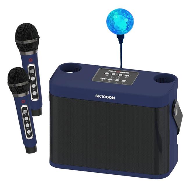 블루투스 듀얼 노래방 무선 마이크 SK1000N + 미러볼