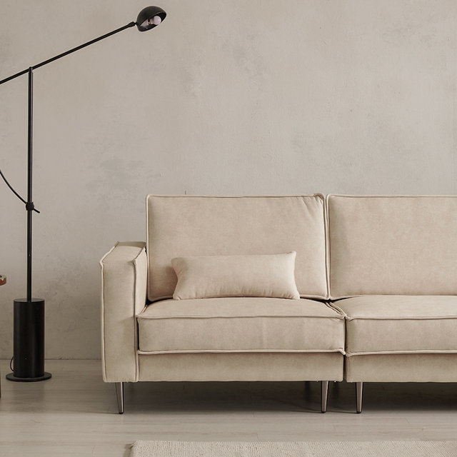 [비밀특가] 데이먼스 4인용 기능성 아쿠아텍스 이지클린 패브릭소파 (스툴 미포함)