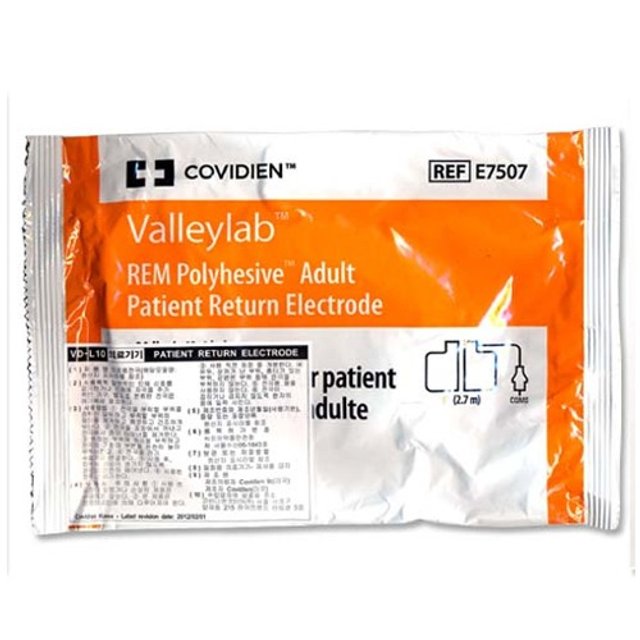 Covidien Valleylab 일회용 보비플레이트 E7507 체외형 의료용전극