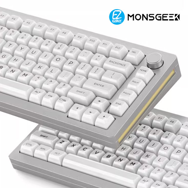 [해외직구] MONSGEEK M1 몬스긱 유선 기계식 키보드 다이얼 노브 커스텀 하우징 DIY 키보드 키트 83키