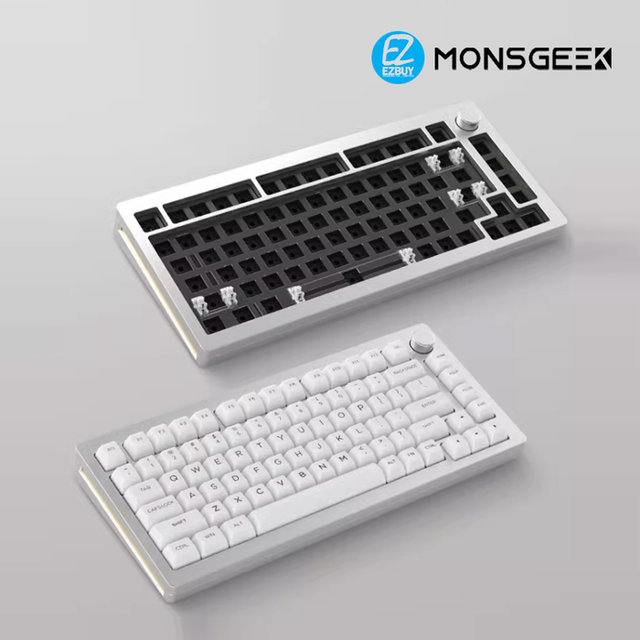 [해외직구] MONSGEEK M1 몬스긱 유선 기계식 키보드 다이얼 노브 커스텀 하우징 DIY 키보드 키트 83키