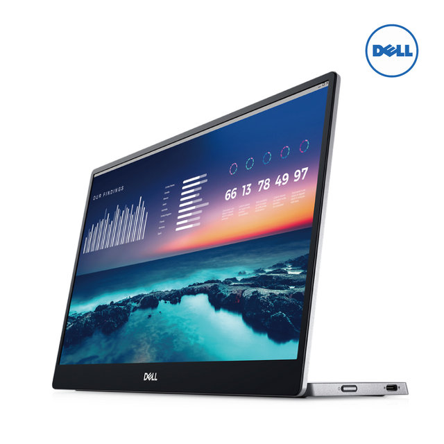 DELL P1424H 14형 휴대용 접이식 스탠드 포터블 모니터 FHD IPS
