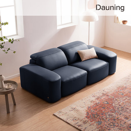 브릭 3인 헤드레스트 전체 통가죽 소파