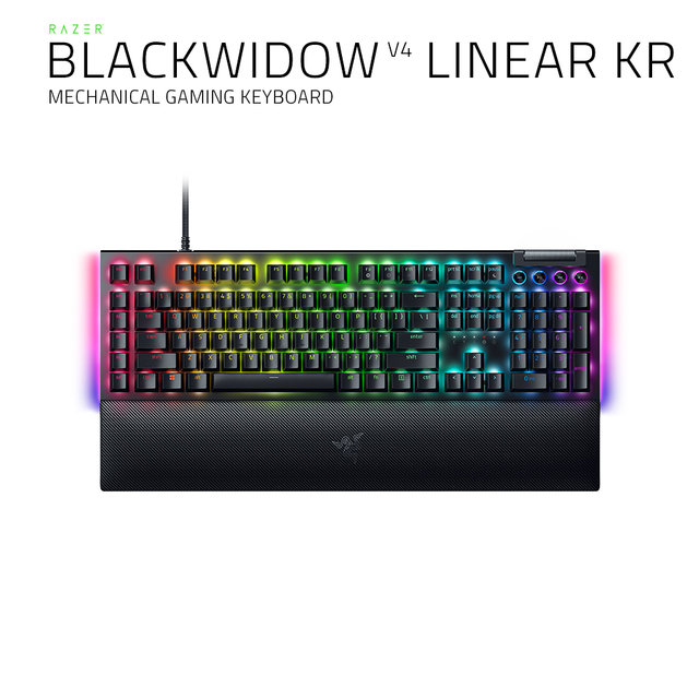 레이저코리아 블랙위도우 V4 리니어 한글 Razer BlackWidow V4 Linear KR 유선 키보드