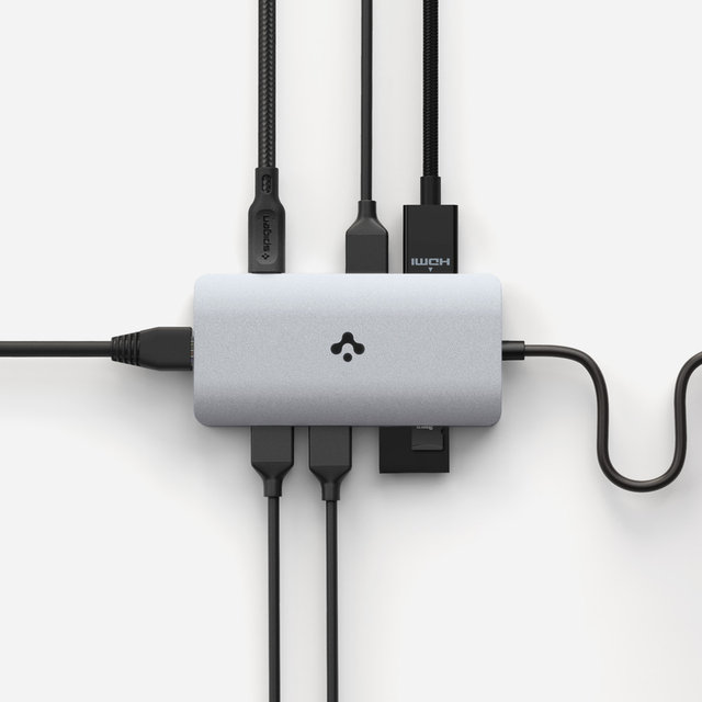 4K 60Hz USB C타입 8in1 멀티 포트 허브 PD2303 (맥북 호환)