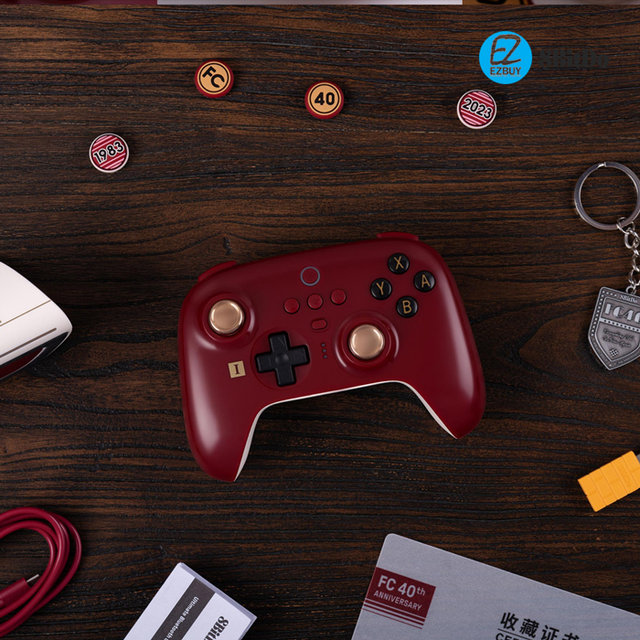 [해외직구] 8bitdo 얼티메이트 컨트롤러 FC 40주년 기념 특별판 게임패드 F40 NS버전