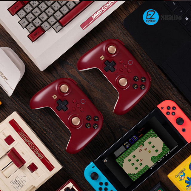[해외직구] 8bitdo 얼티메이트 컨트롤러 FC 40주년 기념 특별판 게임패드 F40 NS버전
