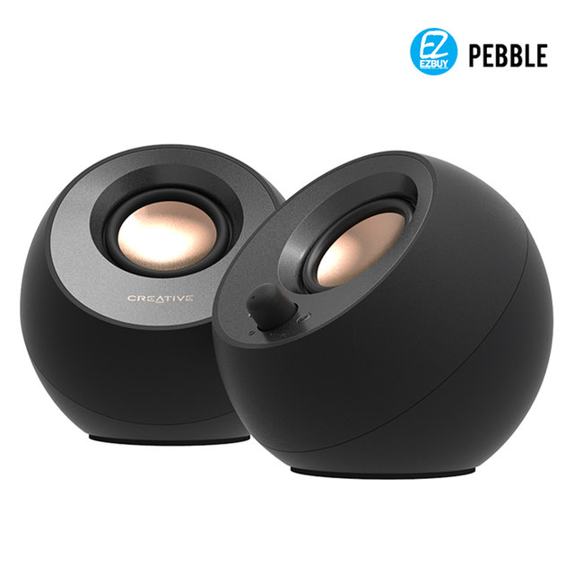 [해외직구] Creative 크리에이티브 페블 PEBBLE V3 블루투스 스피커 / 2.0채널 / 블루투스 5.0 / usb-c to usb-a 변환젠더 포함 / 8w 16W 출력 / 