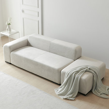 스위트 생활방수 아쿠아텍스 3인용 패브릭소파+스툴