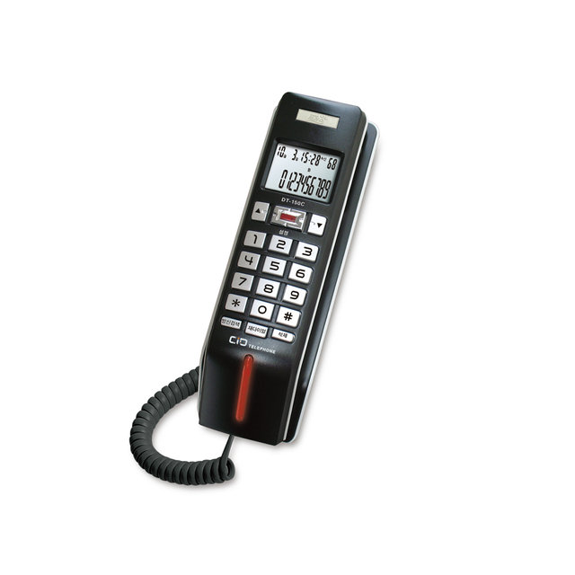 대우코러스 벽걸이 발신자 표시 유선 전화기 DT-150C 블랙/화이트