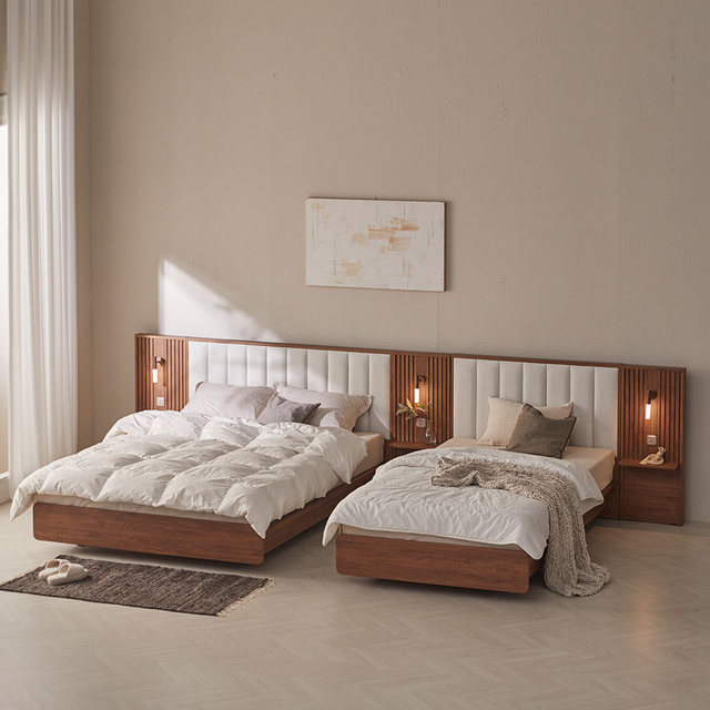 [비밀특가] 로시 패브릭 템바보드 호텔식 수납 침대 SS 프레임