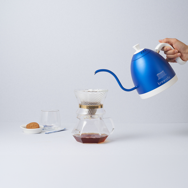 브뤼스타 아티산 전기드립포트 지중해블루 600ml