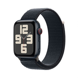 애플워치 SE 44mm, GPS + Cellular (미드나이트 알루미늄, 미드나이트 스포츠루프) - [MRHC3KH/A]