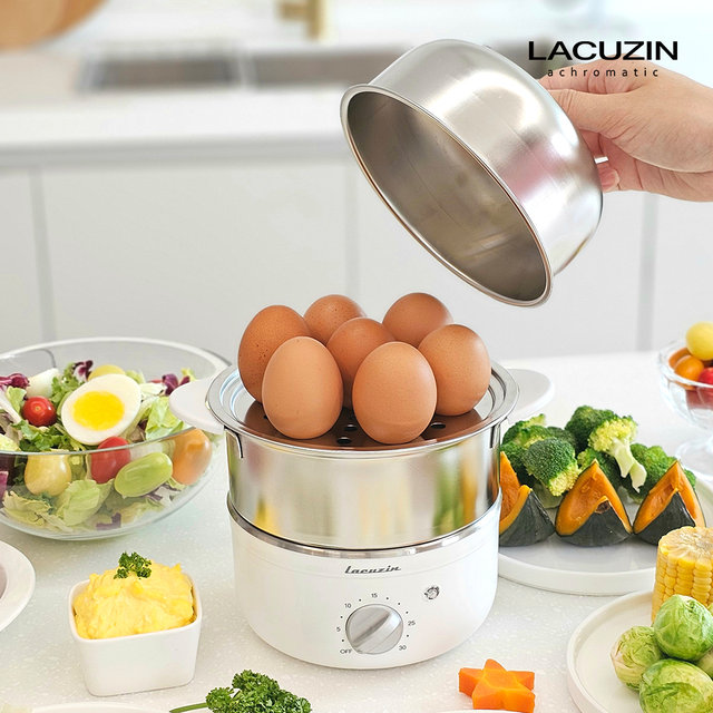 [비밀코드] 라쿠진 올스텐 2단 계란찜기 미니찜기 에그쿠커 LCZ160