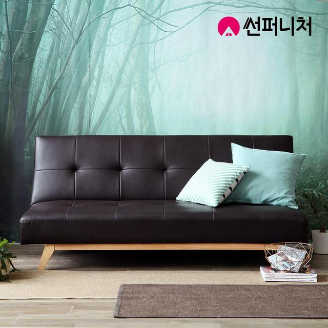 선창테크 비담 3인용 가죽 소파베드