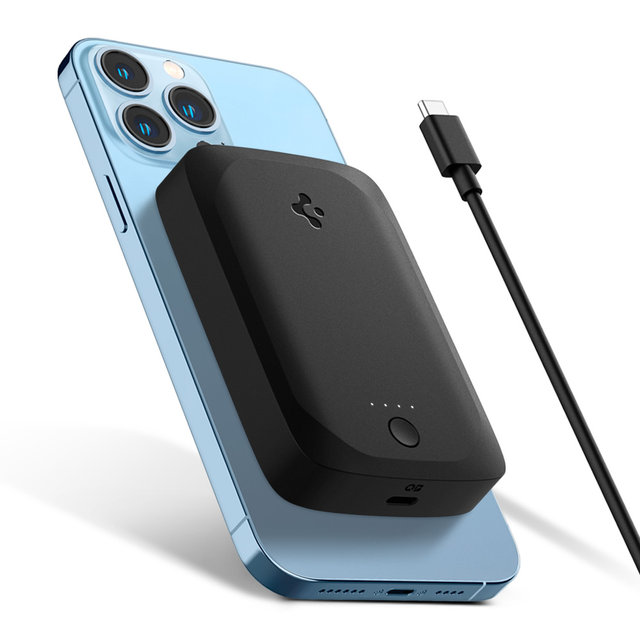 슈피겐 맥세이프 마그네틱 고속 무선충전 보조배터리 5000mAh PH2100