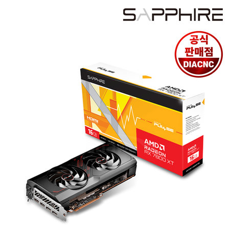 사파이어 라데온 RX 7800 XT PULSE D6 16GB