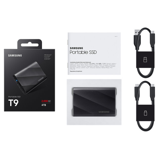 포터블 외장SSD T9 4TB USB 3.2 Gen 2x2 MU-PG4T0B/WW (정품)