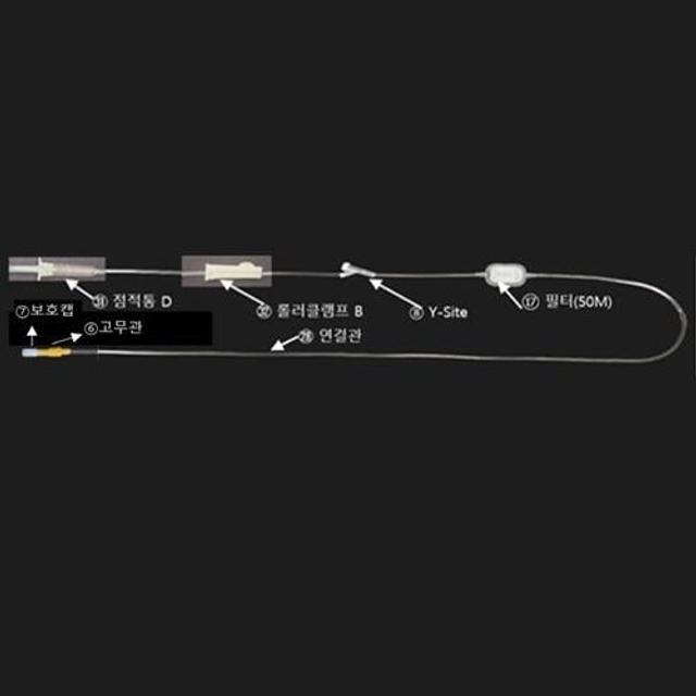 수앤수 의료용 수액세트 N1A50M-S (Y관+필터) 50개 IV SET