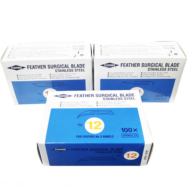 FEATHER 페더 멸균 메스날 100개입 일회용 수동식 의료용칼