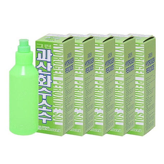 그린 과산화수소수 60ml x 5병 상처처치 살균 소독제
