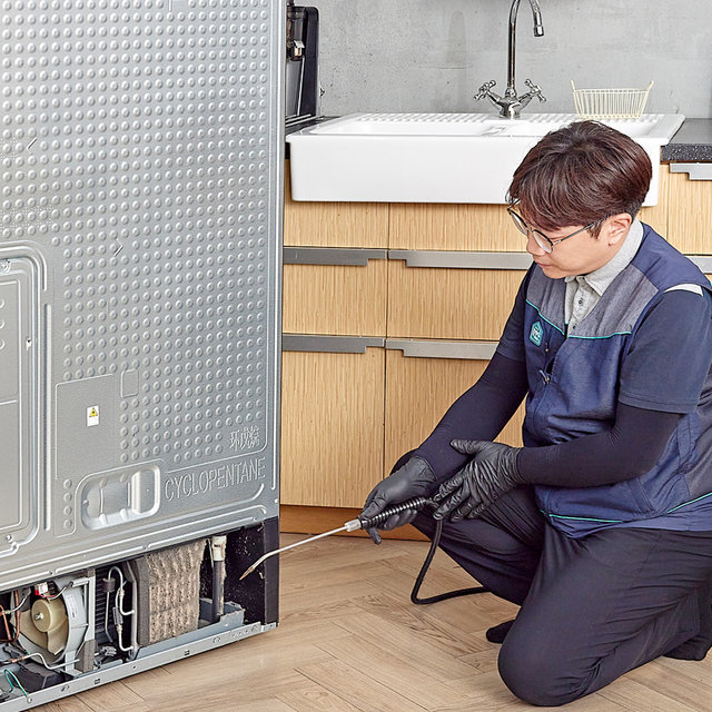 [가전수리보증]김치냉장고(상부도어형) 클리닝