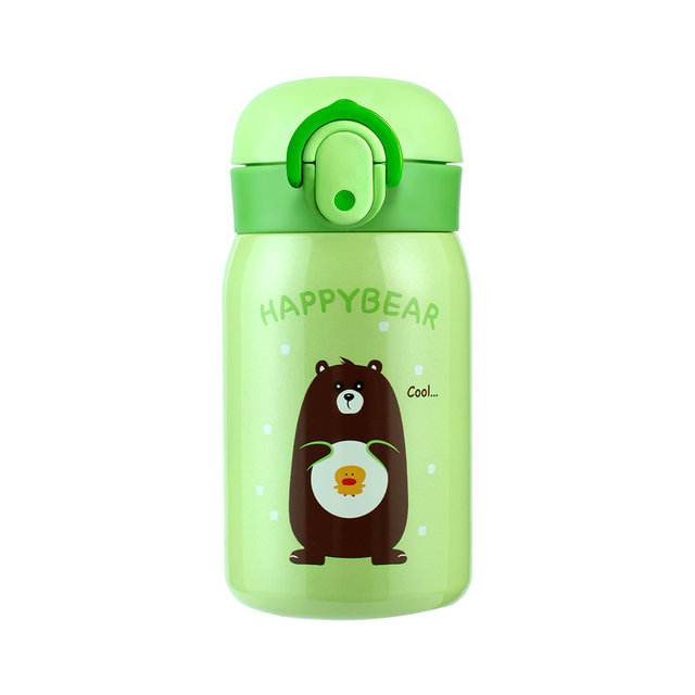해피베어 원터치 보온보냉병 250ml 그린