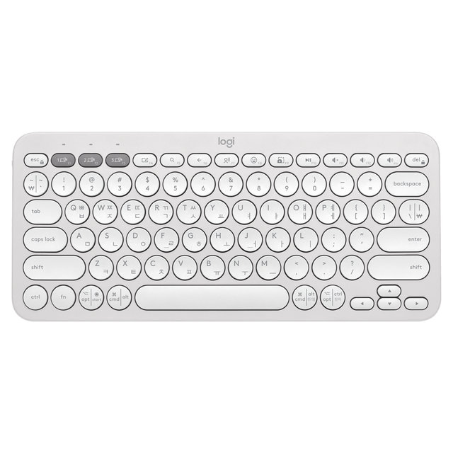 [정품]텐키리스 블루투스&무선 K380S 페블2 사무용 키보드[화이트]