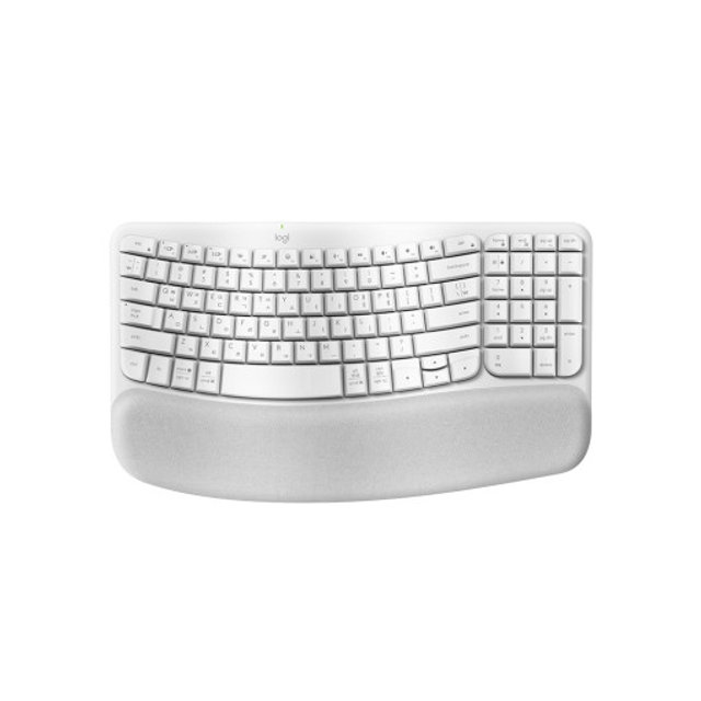 [정품]블루투스&무선 인체공학 사무용 에르고 키보드 WAVE KEYS ERGO[화이트]