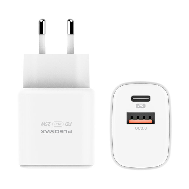 플레오맥스 가정용 초고속충전기 PD.PPS 2포트 25W 단품