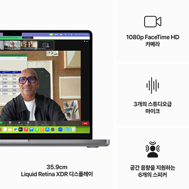 맥북프로 14 M3, 8코어 CPU, 10코어 GPU, 8GM RAM, 512GB SSD - 스페이스 그레이 [MTL73KH/A]