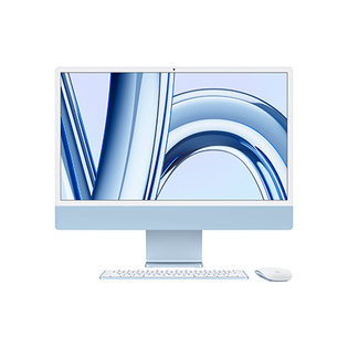 아이맥 24 M3, 8코어 CPU, 8코어 GPU, 256GB SSD - 블루 [MQRC3KH/A]