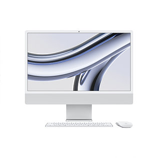 아이맥 24 M3, 8코어 CPU, 10코어 GPU, 8GB RAM, 512GB SSD - 실버 [MQRK3KH/A]